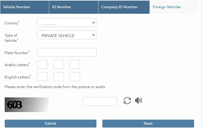 Traffic Violation Check for Foreign Vehicles