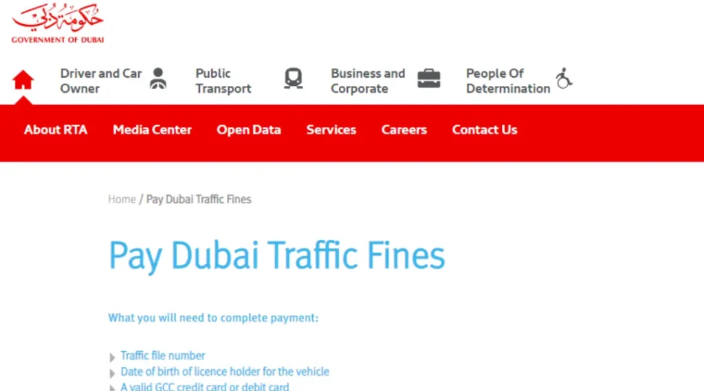Traffic Fines Dubai